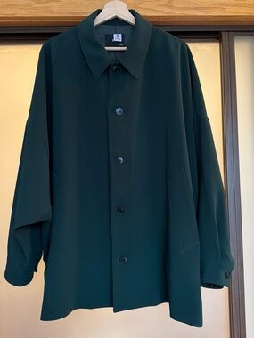 Dark Teal Oversized Trench Coat by Hare Japan